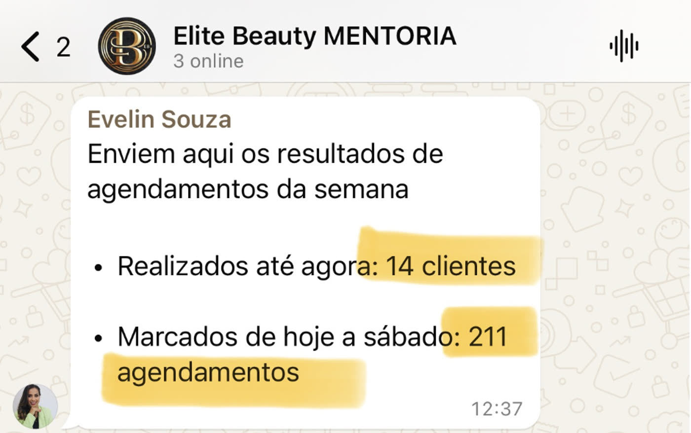 Grupo Elite Beauty Mentoria — Agenda Cheia